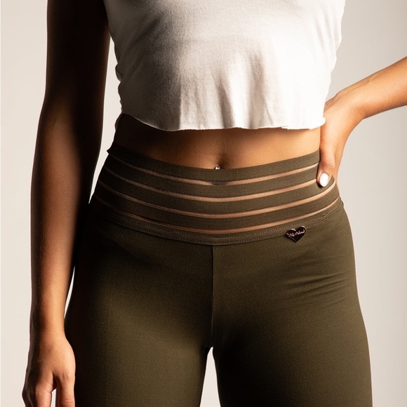 Cute booty lounge Sexy Olive new Gym And Yoga Squat Leggings Size L- X-L… - Picture 6 of 13